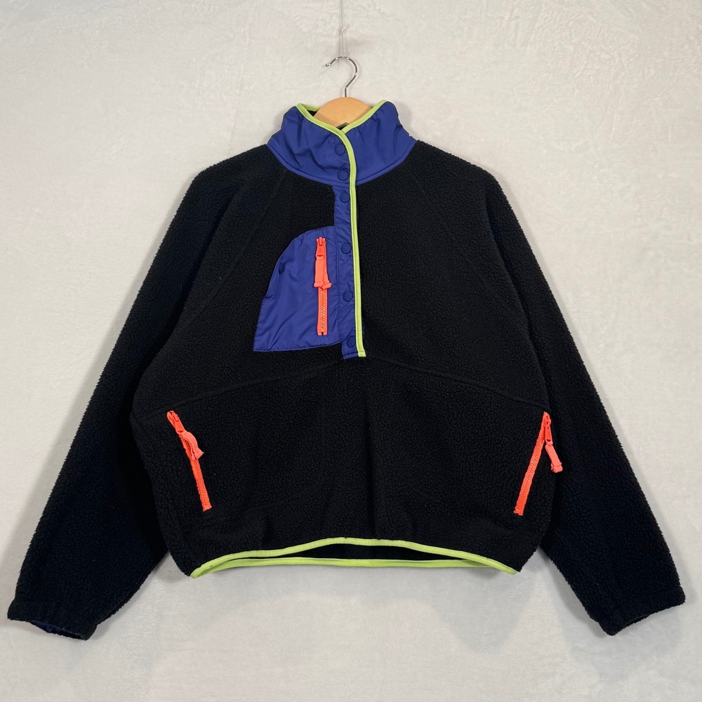 FP Movement Black Hit The Slopes Fleece Pullover Size L